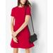 Michael Kors Dresses | New Michael Michael Kors Ribbed Ponte Flounce Dress 8 Red Blaze Mh68wl95v | Color: Red | Size: 8