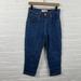 Levi's Jeans | Levi's Women's High Rise Straight Leg Capri Denim Jeans Solid Blue Size 10 | Color: Blue | Size: 10