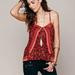 Free People Tops | Free People Fp One Pink Red Floral Printed Flowy Tank Top Size Small | Color: Pink/Red | Size: S