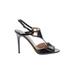 Jimmy Choo Heels: Black Solid Shoes - Women's Size 39 - Open Toe