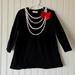 Kate Spade Dresses | Kate Spade 'Skirt The Rules' Toddler Girl Dress Shirt Size 4t | Color: Black/Red | Size: 4tg