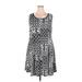 NY Collection Casual Dress - A-Line Scoop Neck Sleeveless: Silver Dresses - New - Women's Size 2X