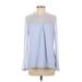 Allegra K Long Sleeve Blouse: Blue Tops - Women's Size Small