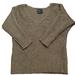 American Eagle Outfitters Sweaters | American Eagle Gray Chunky Knit V-Neck Sweater With 3/4 Dolman Sleeves Size Med. | Color: Gray/Tan | Size: M
