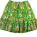 Lilly Pulitzer Skirts | Lilly Pulitzer Women's Size M Midi Tiered Shirt Pull On Green Pink Floral | Color: Green/Pink | Size: M