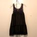 Free People Dresses | Free People Drop Waist Embroidered Dress Size Xs | Color: Black/Blue | Size: Xs