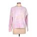 Universal Thread Sweatshirt: Pink Tie-dye Tops - Women's Size Large