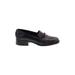 Brighton Flats: Slip On Chunky Heel Classic Black Solid Shoes - Women's Size 7 - Round Toe