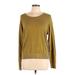 Banana Republic Factory Store Long Sleeve Top Gold Color Block Scoop Neck Tops - Women's Size Large