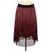 Lularoe Casual Midi Skirt Calf Length: Burgundy Bottoms - Women's Size Large