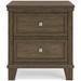 Signature Design by Ashley Shawbeck 2 - Drawer Nightstand in Wood in Brown | 26.5 H x 24 W x 18 D in | Wayfair B625-92