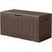 Rubbermaid Outdoor Storage Box 85 Gallon Resin Waterproof Deck Box w/ Wood Texture Large Storage Bin For Patio Cushions, Toys (Grey) Resin | Wayfair