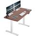 VIVO Single Motor Electric Desk w/ Push Button Memory Controller (1B Series) Wood/Metal in White | 48.8" H x 43" W x 24" D | Wayfair DESK-KIT-1W4D