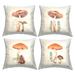 Stupell Industries Cottage Mushrooms Forest Plants 4 Piece Outdoor Printed Pillow Set by Lucca Sheppard | 18 H x 18 W x 7 D in | Wayfair