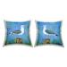 Stupell Industries Seagulls on Seaside Dock 2 Piece Outdoor Printed Pillow Set by Victoria Barnes Polyester/Polyfill blend | Wayfair