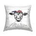 Stupell Industries Red White & Moo Cow Outdoor Printed Pillow by Lettered & Lined Polyester/Polyfill blend | 18 H x 7 W x 18 D in | Wayfair