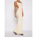 Frauen Sling Lange Bodycon Sommer Party Club Kleid Einfarbig Gugel Neck Sleeveless Backless Cocktail