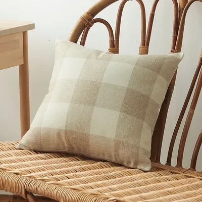 45x45cm karierter Kissen bezug für Sofa einfaches klassisches dekoratives Kissen Wohnzimmer Wohnkultur Funda Cojin moderner Kissen bezug Image