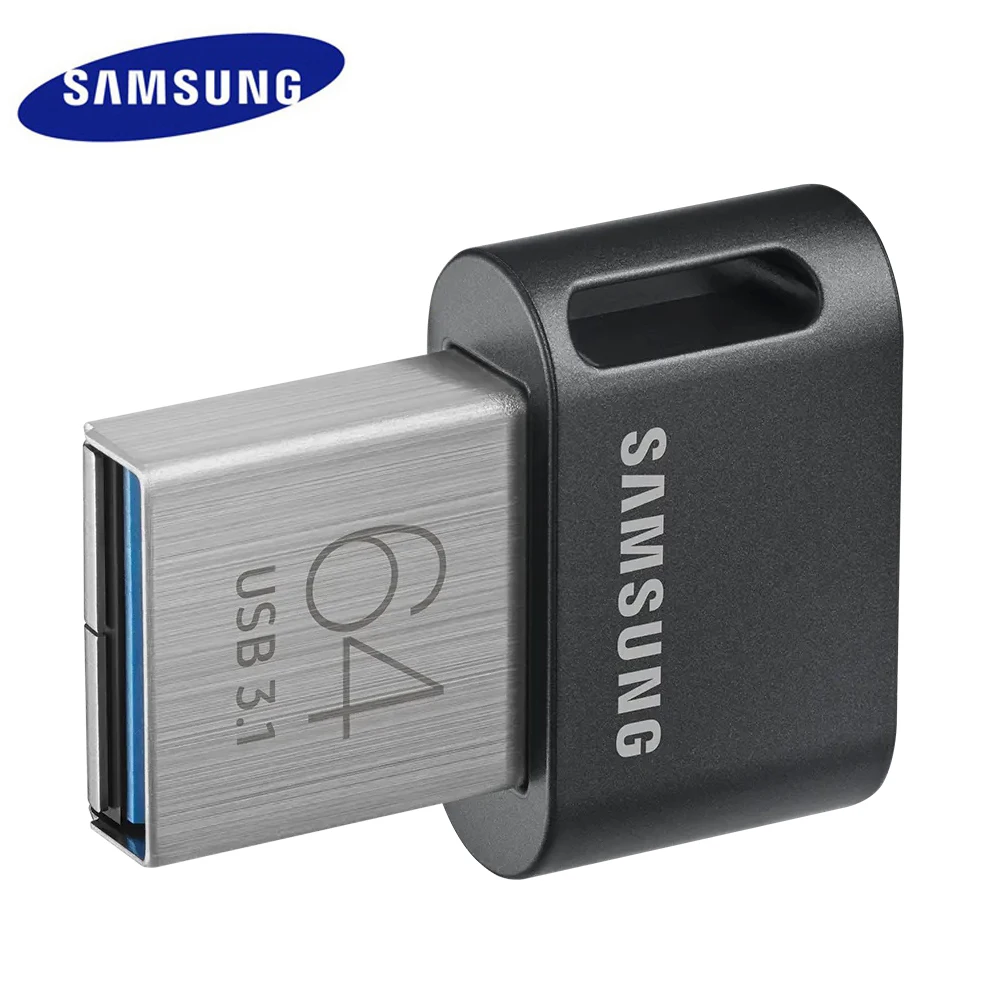 Samsung 64GB Passform plus Mini-USB 2.0-Flash-Laufwerk Lese geschwindigkeiten von bis zu 3,1 MB/s für Laptops, Tablets, Fernsehgeräte, Auto-Audiosysteme und mehr