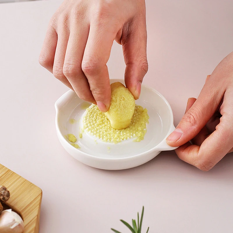 Keramik-Reibe, Platte für Ingwer, Knoblauch, Zwiebel, Käse, Zitrone, Schokolade, Obst, Reibe, Ingwer-Püree, Mühle, Knoblauch, Küchenhelfer Image