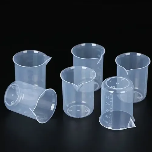 100ml Messbecher transparente Waage Kunststoff Messbecher Labor chemischer Messbecher ohne Griff