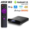 A95x w2 tv box android 11 0 amlogic s905w2 4gb 32gb/64gb tvbox bt 5 0 av1 3d 2 4g/5g wifi 4k hdr