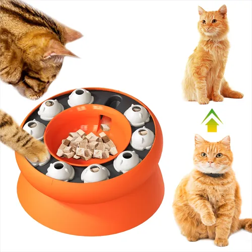 Slow Feeder Cat Bowl Interactive Cat Toys for Indoor Cats Cat Puzzle Feeder Pet Toy for Aid Pets