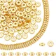 Perles d'espacement Heishi plates plaquées or 18 carats disque en laiton perles rondes en métal