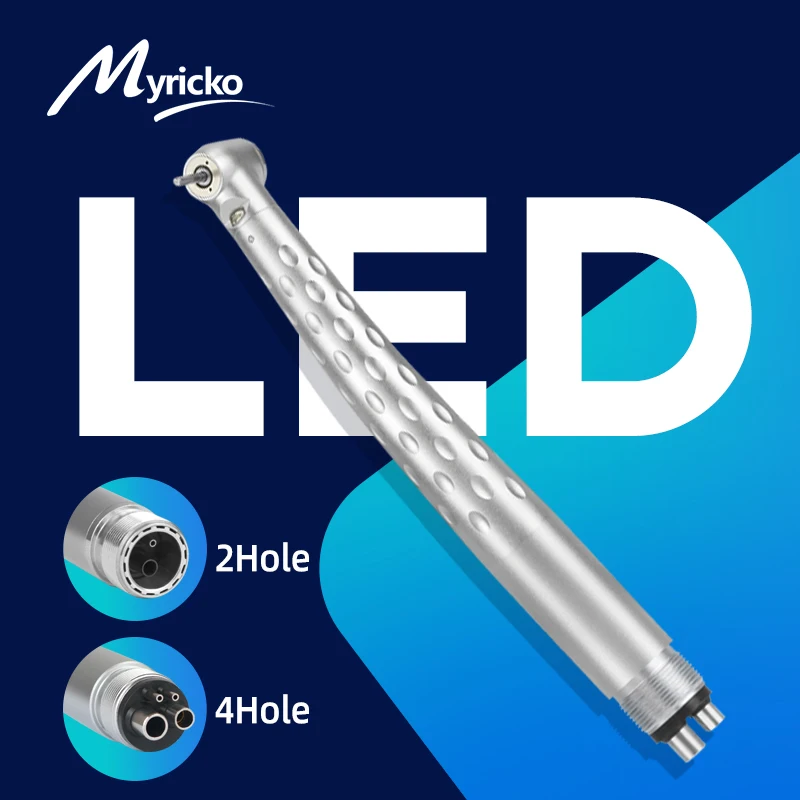 WenJian Dental LED Turbine Self-Power E-Generator Glasfaser Hochgeschwindigkeitshandstück drei Wasserspray 2 Loch oder 4 Löcher Rotation Image