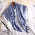 Foulard en Satin de soie pour femmes 70cm nouvelle mode foulard pour cheveux mouchoir imprimé