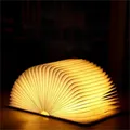 Lampe de lecture LED en bois pour enfants USB lampe de table de chevet 3 documents chambre à