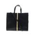 Moda Luxe Satchel: Pebbled Black Color Block Bags