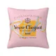 Taie d'oreiller carrée de luxe Clicquot Champagne décoration de salon coussin de chaise 40x40cm