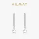 Ailmay Top Qualität Echt 925 Sterling Silber Funkelnden Zirkon Sterne Stud Ohrringe für Frauen