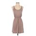 H&M Casual Dress - Mini Scoop Neck Sleeveless: Gray Solid Dresses - Women's Size X-Small