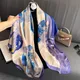 Pashmina de voyage imprimé de fleurs pour dames peinture à l'huile de degré de soleil imitation