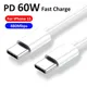 PD 60W Type C à Type C Câble Pour iPhone 15 Pro Max USB-C Charge Rapide OTG Données rette Pour