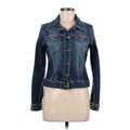 Old Navy Denim Jacket: Short Blue Print Jackets & Outerwear - Women's Size Medium