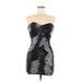 Entry Cocktail Dress - Mini Open Neckline Sleeveless: Black Dresses - New - Women's Size Medium