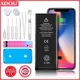 XDOU-Batterie de téléphone de remplacement pour iPhone BatBR 4 4S 7 Outils 5S 5 6S 6 7 8 Plus X SE