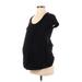 Angel Maternity Short Sleeve Top Black Scoop Neck Tops - Women's Size Small