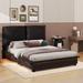 Wrought Studio™ Kailanni Upholstered Platform Bed, Wood in Black | Full | Wayfair 0BCBFEE50DF149D08740B4273EF23DF7