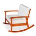 George Oliver Kyriah Solid Wood Rocking Chair in Brown | 4.56 H x 28.31 W x 40.56 D in | Wayfair 990C40F730C047A2BEC8FB02B3F4D6FA