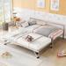 Ebern Designs Metal Daybed w/ Adjustable Trundle, Pop Up Trundle in Gray | Wayfair 80F5AC50E4484713ACC33CB20E630E5E