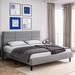 Latitude Run® Strong Bed Frame w/ Upholstered Headboard & Wooden Slats Support in Gray | King | Wayfair 8D62EAF9894046CEA5AD2E104FD8CAD4