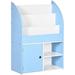 Ebern Designs Kyrsta Bookcase in Blue | 36.5 H x 25.75 W x 11.5 D in | Wayfair 304940119DEC439C843E9A722BB9112A