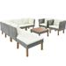 Latitude Run® 9-Piece Outdoor Patio Garden Wicker Sofa Set in Gray | Wayfair C61AFEF320DB43C186E1B8F93F451FB5
