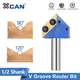 XCAN Milling Cutter 1/2 Shank 90 Degrees V Groove Router Bit Carbide Insert Wood Planer Bit V Slot