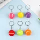 6 Color Key Chain Tennis Ball Metal Keychain Car Key Chain Key Ring sports chain sliver color