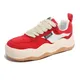 2023 Fashion Men's Red Canvas Shoes Street Platform Sneakers Man Unisex Designer Casual Vulcanize